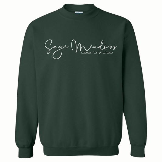 Sage Meadows Fleece Gratitude Gildan Crewneck Sweatshirt