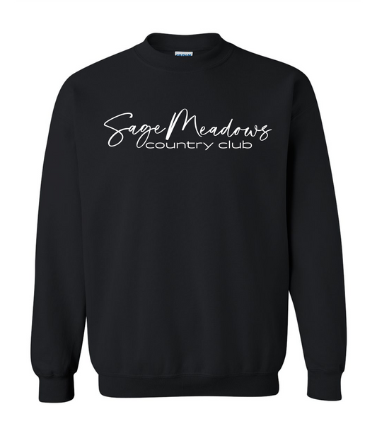 Sage Meadows Fleece New Script  Gildan Crewneck Sweatshirt